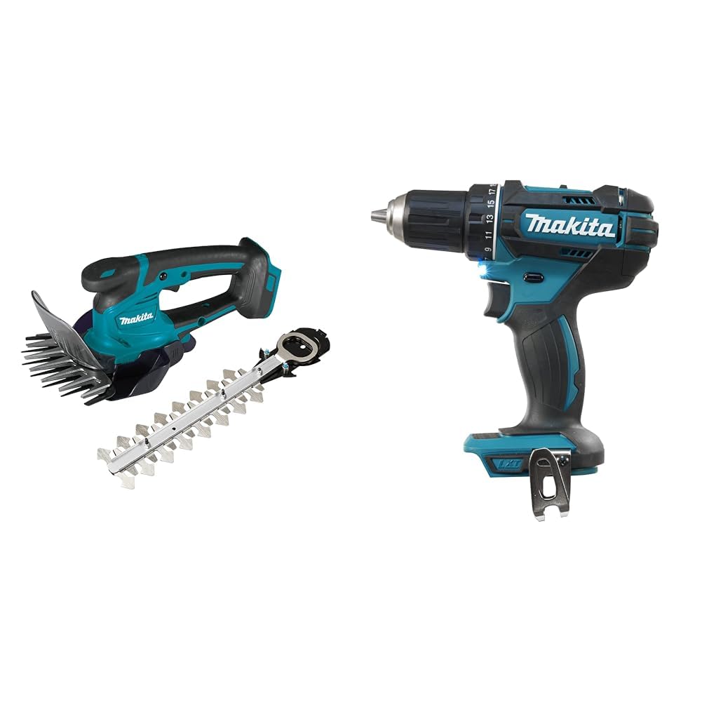 Makita DUM604ZX Akku-Grasschere 18V (ohne Akku, ohne Ladegerät) & Akku-Bohrschrauber 18, 0 V (ohne Akku, ohne Ladegerät)