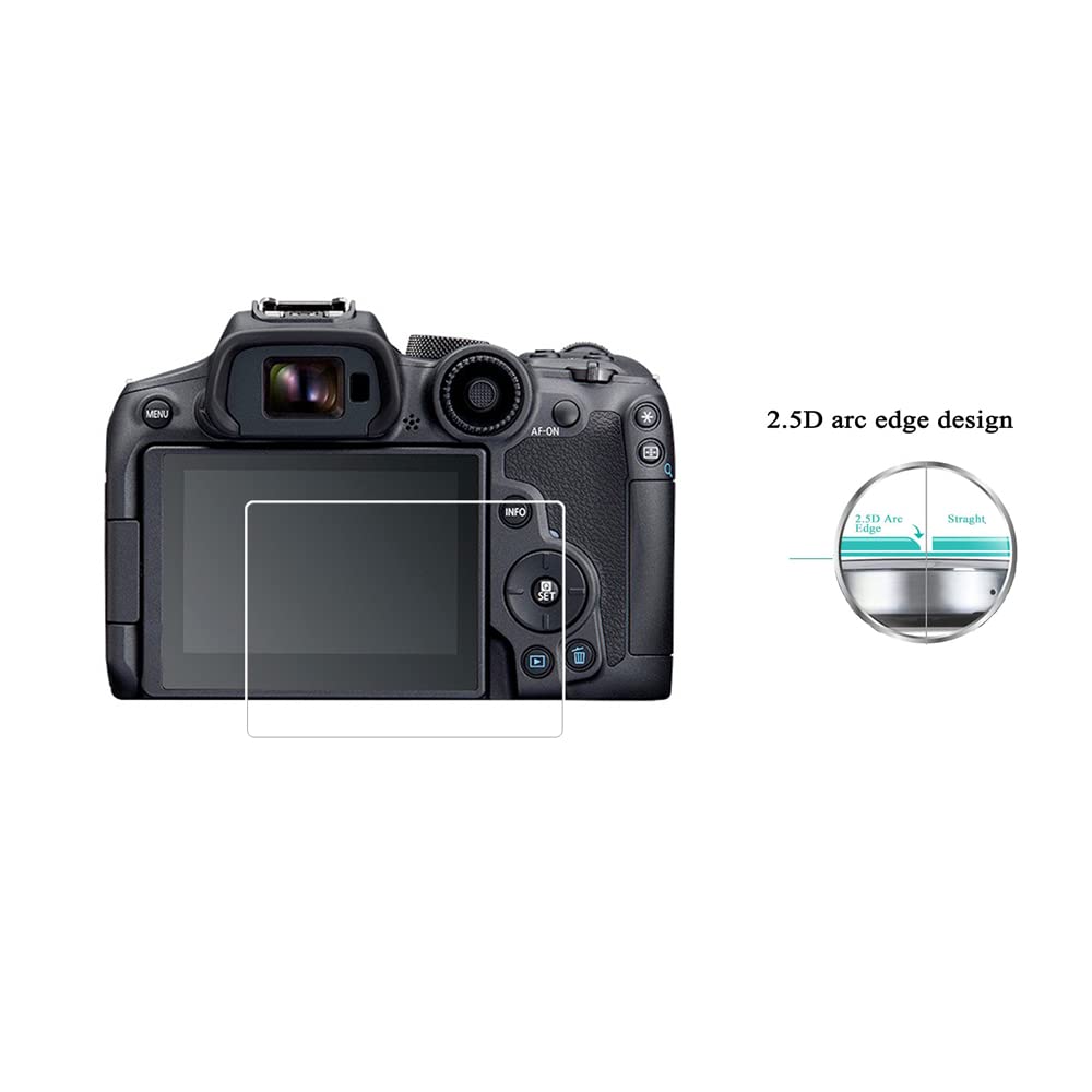 Protezione Schermo In Vetro Temperato 9H Per Canon EOS R7 - Confezione Da 3 Con Kit Panno E Salviette