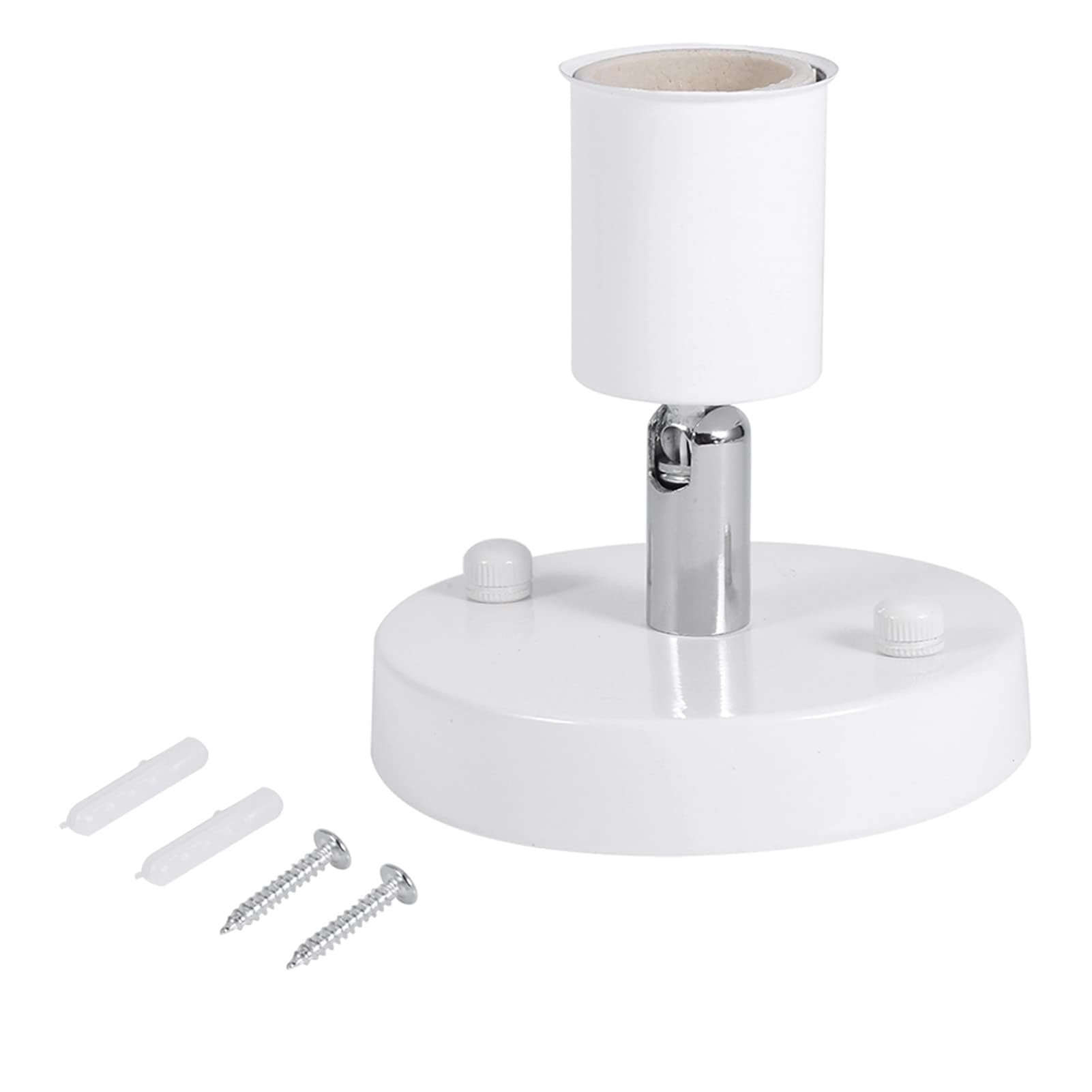 Douille D'ampoule, E27, Rotation à 180 Degrés, Lampe de Plafond Réglable Moderne, Base de Support D'ampoule, Douille de Support D'ampoule Murale (Blanc*2)