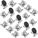20 Pack Fridge Magnets Refrigerator Magnets Strong Magnetic Clips, Magnet Clips Heavy Duty, Whiteboard Magnet Magnetic Paper Clips for Home, School, Office, Teaching, Locker (Silver)