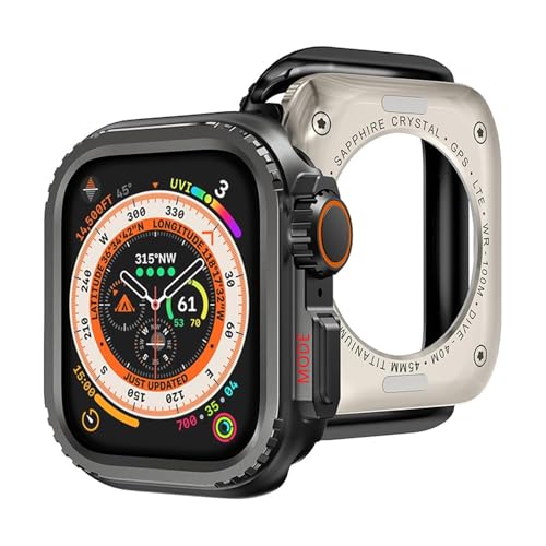 Cadre de protection anti-choc en métal pour Apple Watch S10 42mm 46mm GUMMMY