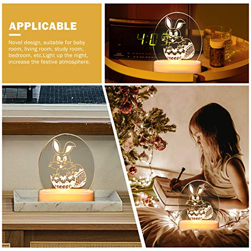 Mobestech Coelho da Páscoa Ilusão Luz Da Noite Dos Desenhos Animados de Animais Presentes de Anivers