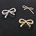 Minimalist Bow Knot Brooch Pin Ribbon Bowknot Lapel Shawl Pins for Women Girls Classic Sweater Hat Scarf Dress Suit Badges Clothes Accessories Brooches Fashion Jewelry (Gold)