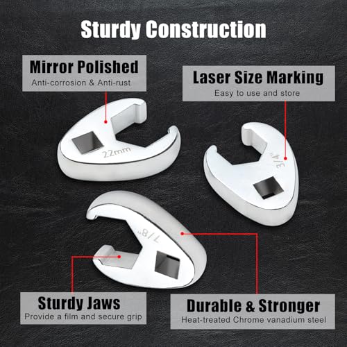 LainKeen Conjunto de chaves de pé de corvo de 0,9 cm, conjunto de chaves de pé de galinha com 22 peç