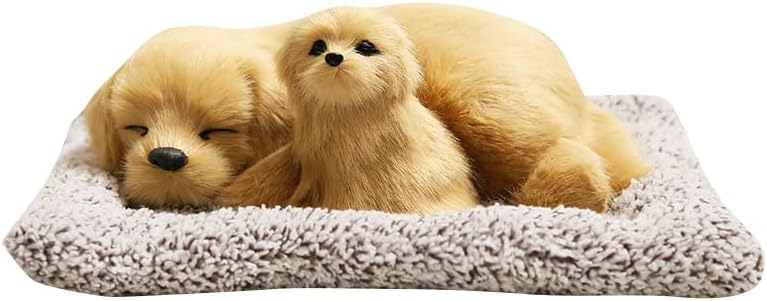 Amazon Co Jp リアル 犬 猫 ぬいぐるみ 親子 置物 寝顔が 可愛いわんこ 活性炭入り 癒し 車内インテリア 多犬種 機能性 置物 飾り物 癒し系プレゼント ギフト 28 cm No 006 ホーム キッチン