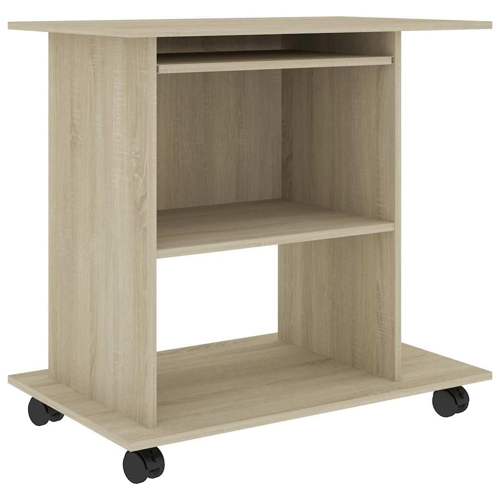 B&Q -  Computer Desk Sonoma Oak 80X50X75 Cm Engineered Wood