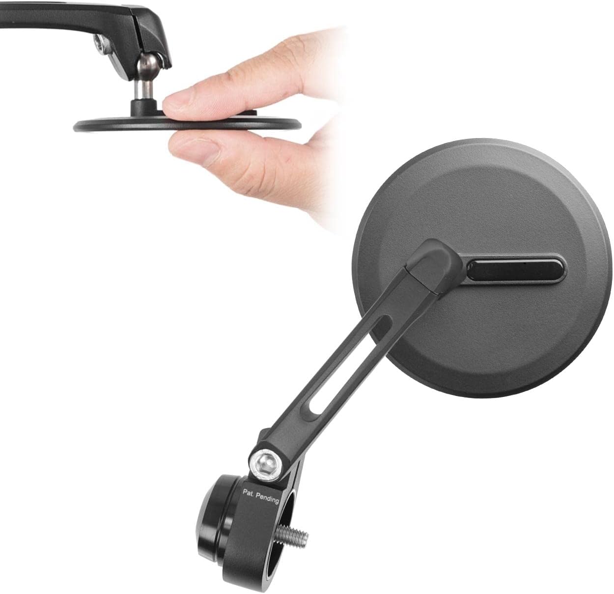 Amazon | KiWAV バーエンドミラー レトロ 黒 5mmネジ式 6mmネジ式