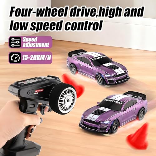 Image of Jack Royal GTR Tokyo Drift 1:43 Scale Drift Rc Car | 15Kmph Speed, Proportional Steering Gear with Head Light 4 Wheel Drive Boost Mode Long Range Remote Control Racing Car (Mustan Gt)