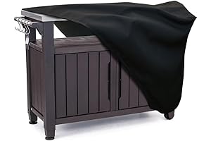 Keter Unity XL Heavy Duty Waterproof Grill Table Prep Station Kitchen Island...