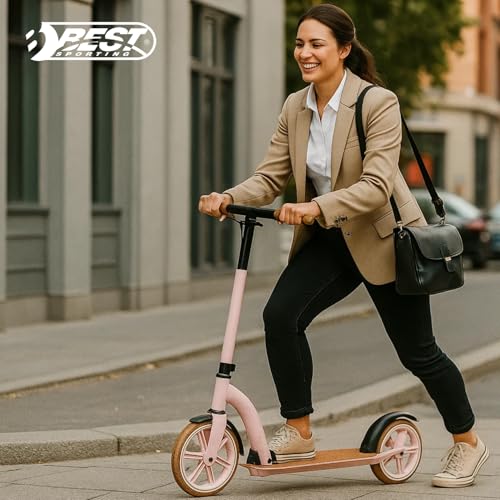 BEST SPORTING B Vintage Scooter Kinder & Erwachsene in pink I Kinder-Roller mit 230er Rolle I hochwertiger Cityroller I Scooter-Roller f&uuml;r bis zu 100 kg I Tretroller Erwachsene klappbar