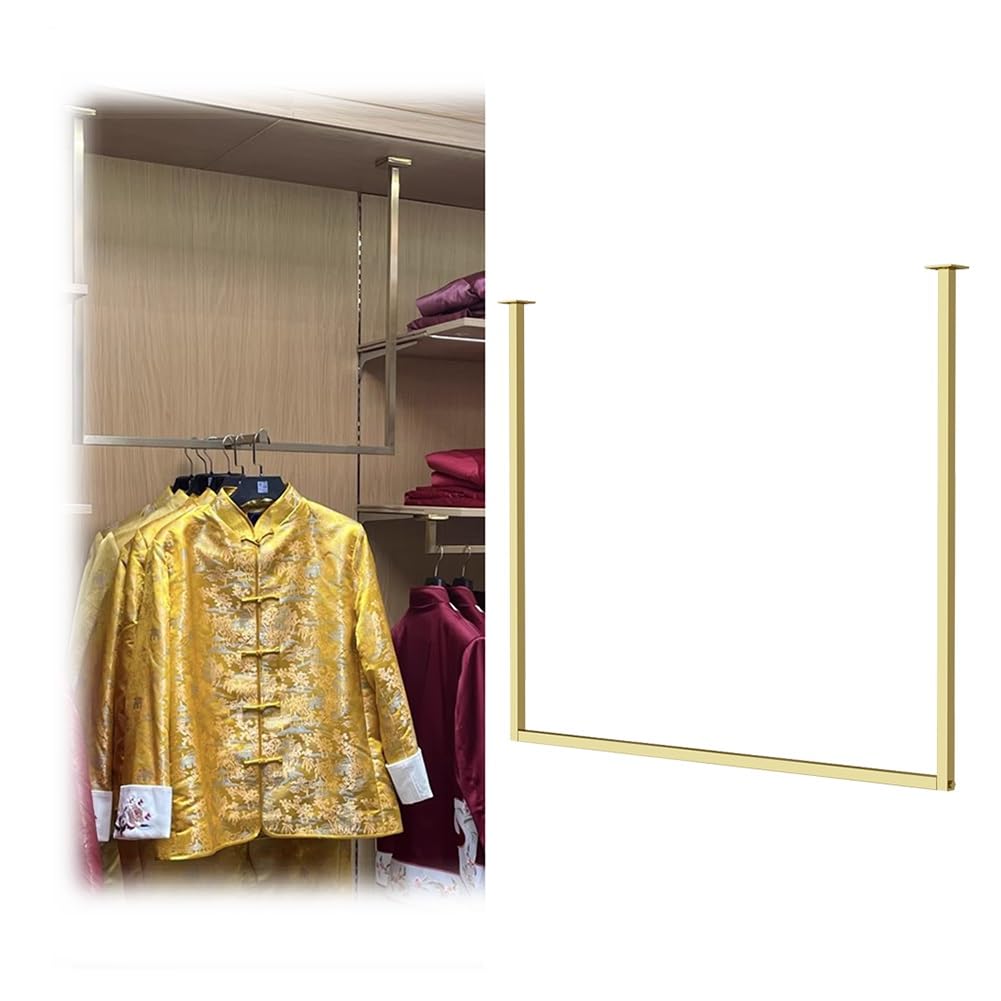 GRRICEPL Présentoir Mural pour Vêtements, Portant Suspendu, Rangement Au Plafond, Étagère en Forme De U, Organisation De Robes De Mariée(120x100 cm)