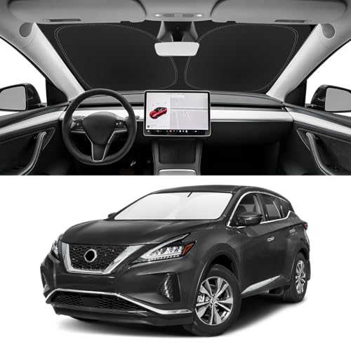 SLOGENTO Custom Fit Windshield Sun Shade for Nissan Murano 2015-2024, Blocks UV & Heat, Front Window...