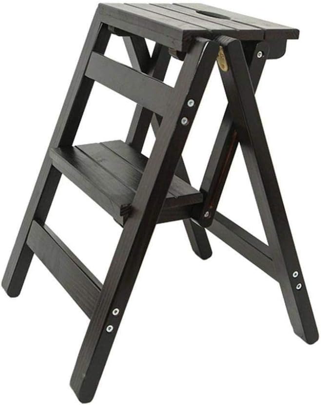 Wooden Step Ladders Stool Folding Library Steps Multifunctional Kitchen Office Ladder Chair