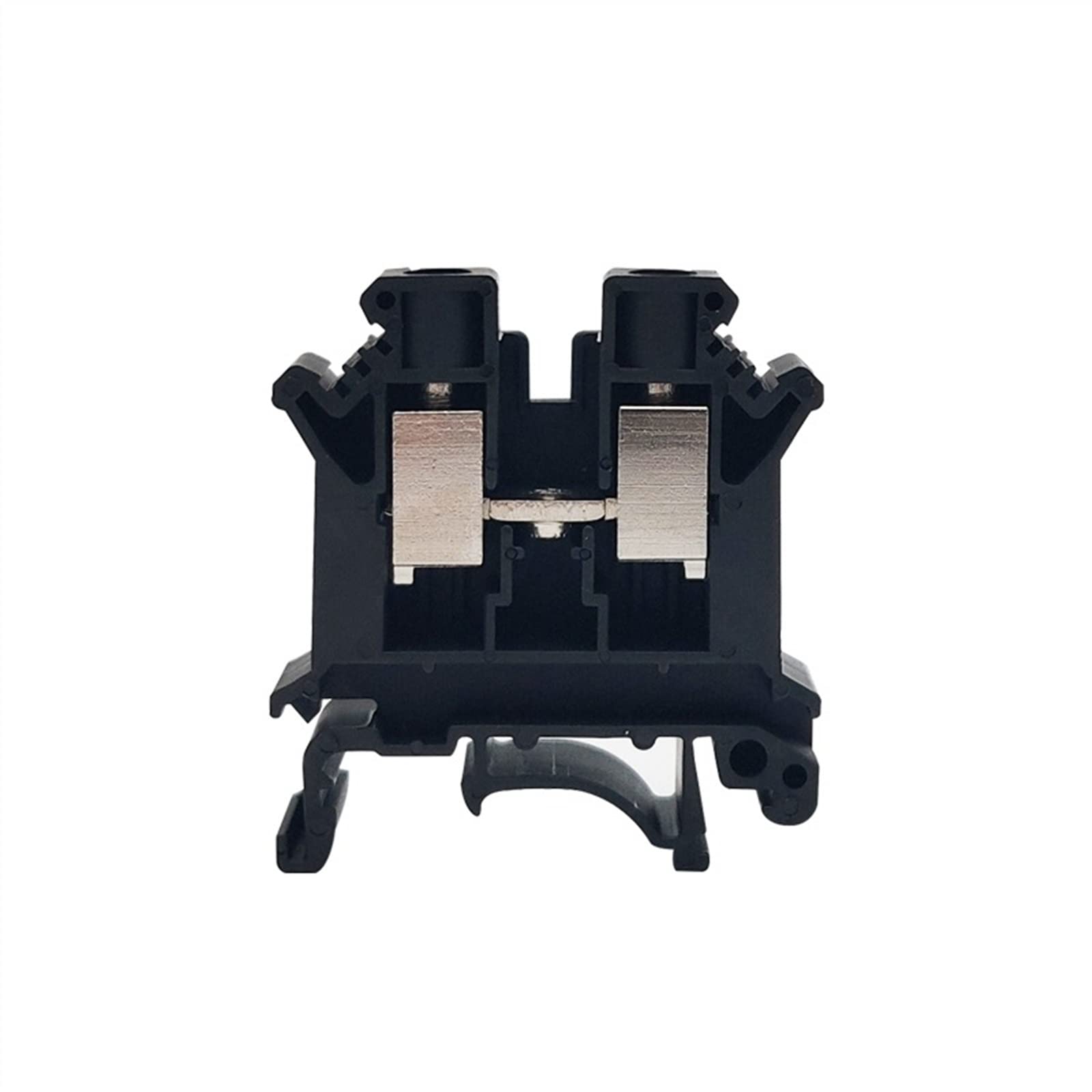 saako 10Pcs UK10N UK 10 Spina Passante a Vite Multicolore Connettore Elettrico a 2 conduttori Morsettiera su Guida DIN UK 10N (Color : Black)