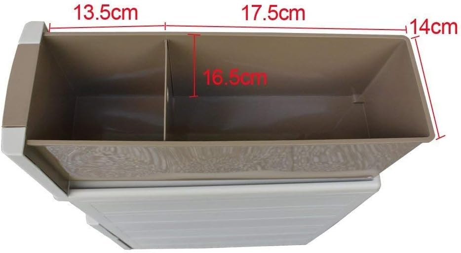 Feibrand 4 Storage Drawer Rolling Cart Organizer Plastic Unit on Wheels Narrow Slim Container Cabinet for Bathroom 17.7 x 7 x 31.5 Inches