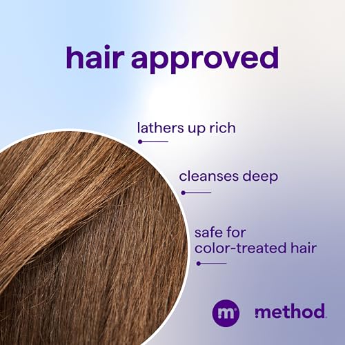 Image of Method Moisturizing Shampoo, Simply Nourish - Hydrates and Revives Dry Hair, Safe for Color-Treated Hair - Sulfate Free and Cruelty Free - 14 oz, Pack of 3