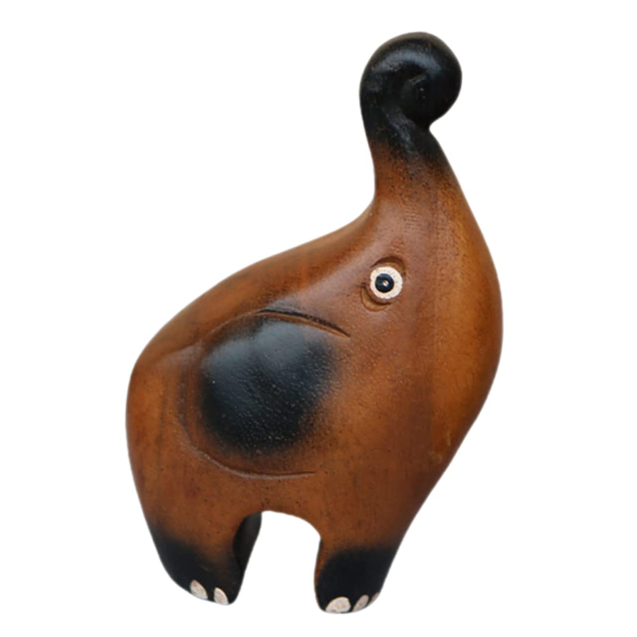 STOBAZA 2stücke Handgefertigte Holzfigur Eines Kleinen Elefantenskulptur Für Stilvolle Wohnkultur Langlebige Dekoration Für Tisch Oder Schreibtisch