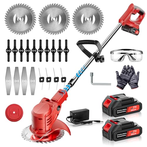 Fcalvy草刈り機 充電式草刈機 コードレス バッテリー付き 18000rpm 軽量...