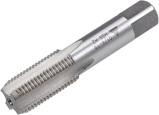 uxcell G1/4-19 Pipe Thread Tap, Machine Threading Tap Right Hand, HSS Uncoated Straight Flute, H2 Tolerance