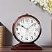 rnuie Desk Clock for Table Decor, Retro Mantel Clock Battery Operated for Fireplace Mantel, Living Room, Bedroom, Office, Desktop Decoration(Brown)