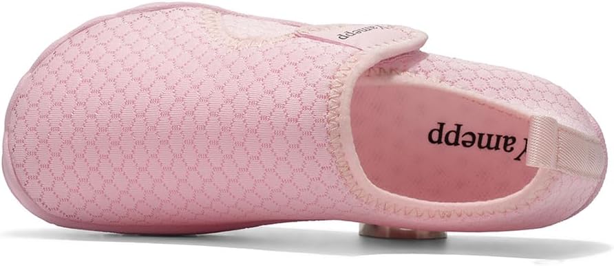 Kids Water Shoes, Slip-On Aqua Sneakers with Velcro Strap, Beach & Pool Footwear for Boys and Girls