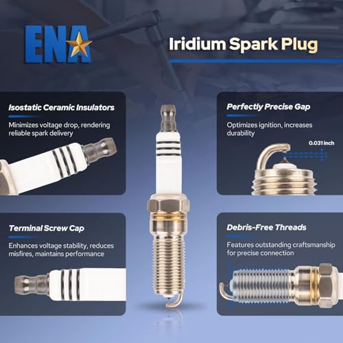 ENA Set of 6 Ignition Coil with 6 Iridium Spark Plug Compatible with Ford Lincoln Bronco Edge Explorer F-150 Aviator Nautilus 2019-2023 V6 2.7L 3.0L Replacement for JT4Z12029A KT4Z12029A PB5Z12029A by ENA - Image 7