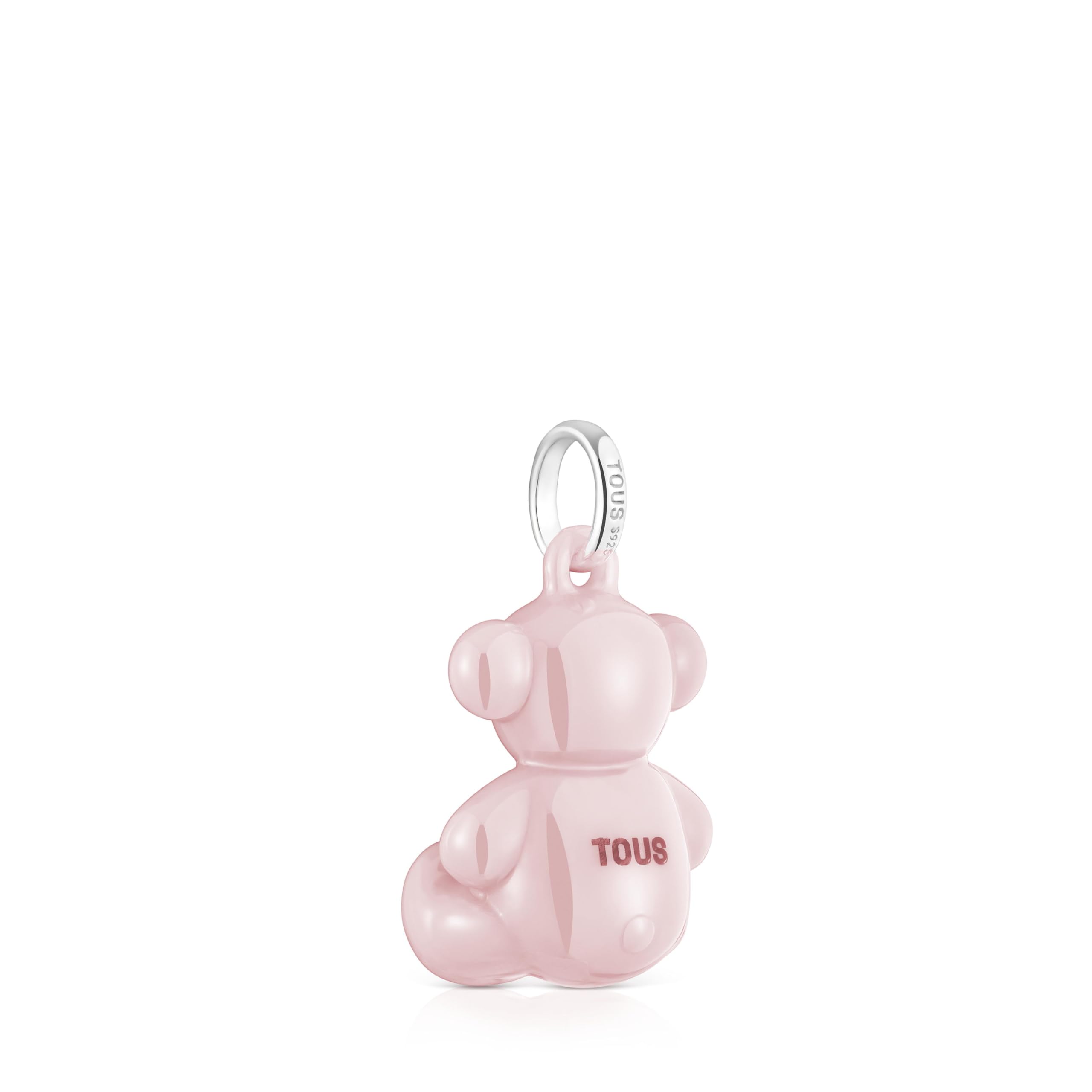 TOUS Colgante oso de plata y cerámica rosa, Para Mujer, Colección Bold Bear