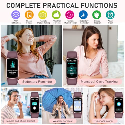 Image of Fitness Tracker, Activity Trackers with 24 /7 Heart Rate Blood Oxygen Sleep Monitor, Smart Watches with 123 Sports Modes, 1.47'' HD Screen Fitness Watch, Calorie Pedometer for Women Men
