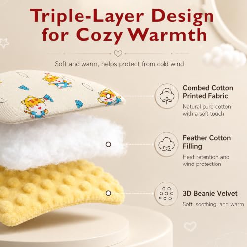 Image of StarAndDaisy Baby Swaddle Wrapper Blanket with Hood | Cotton & Soft Bean Velvet Receiving Blanket | Newborn Baby Wrap, Infant Sleeping Bag, Baby Quilt for Boys & Girls (Yellow)