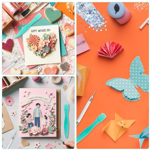 Multi-Purpose Scrapbook Pick Pro Tools for Picking,Poking, Placing,Adhesive Lining Removal Tool with Scoring Folding Ends for Card Making Scrapbooking - Thumbnail 5
