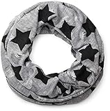 Loop Schlauchschal mit Vintage Sterne und Punkte Muster Mix im Destroyed used Look