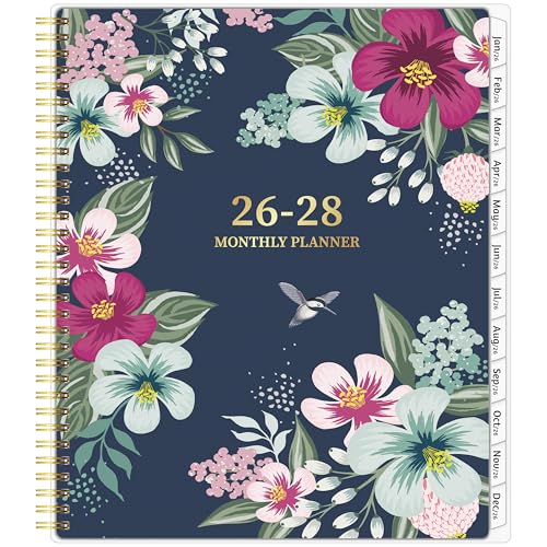 Monthly Planner 2026-2028, 36 Months Calendar Planner 2026-2028 from Jan 2026 – Dec 2028, 8.5'' x 11'' with Ruled Spread, Flexible Cover, Spiral Wirebound, Pocket, Coated Tabs, Notes ＆ Habit Tracker