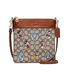 COACH Disney Parks Signature Jacquard with Mickey and Friends Kitt Cocoa Burnished Amber Multi One...