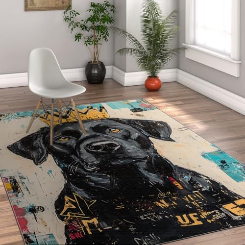 Tapis de chien graffiti 200x300cm lavable pour stopper les saletés - 4