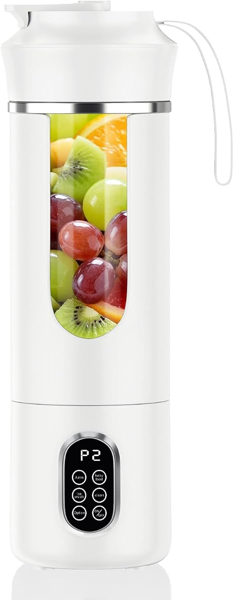 Portable Cordless Blender,Small Rechargeable Juicer | Mini Personal Blender for Smoothies and Shakes,With Automatic Cleaning Function,On The Go and Easy To Use