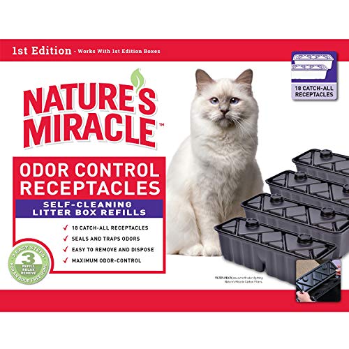 Nature's Miracle Receptáculos de control de olores 18 unidades, recambios para cajas de arena autolimpiantes, primera edición Cover