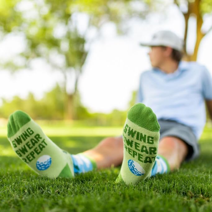 Lavley Funny Golf Socks - Fun gift for golfers - Unisex one size fits most - Great for birthdays or stocking stuffers - Image 2