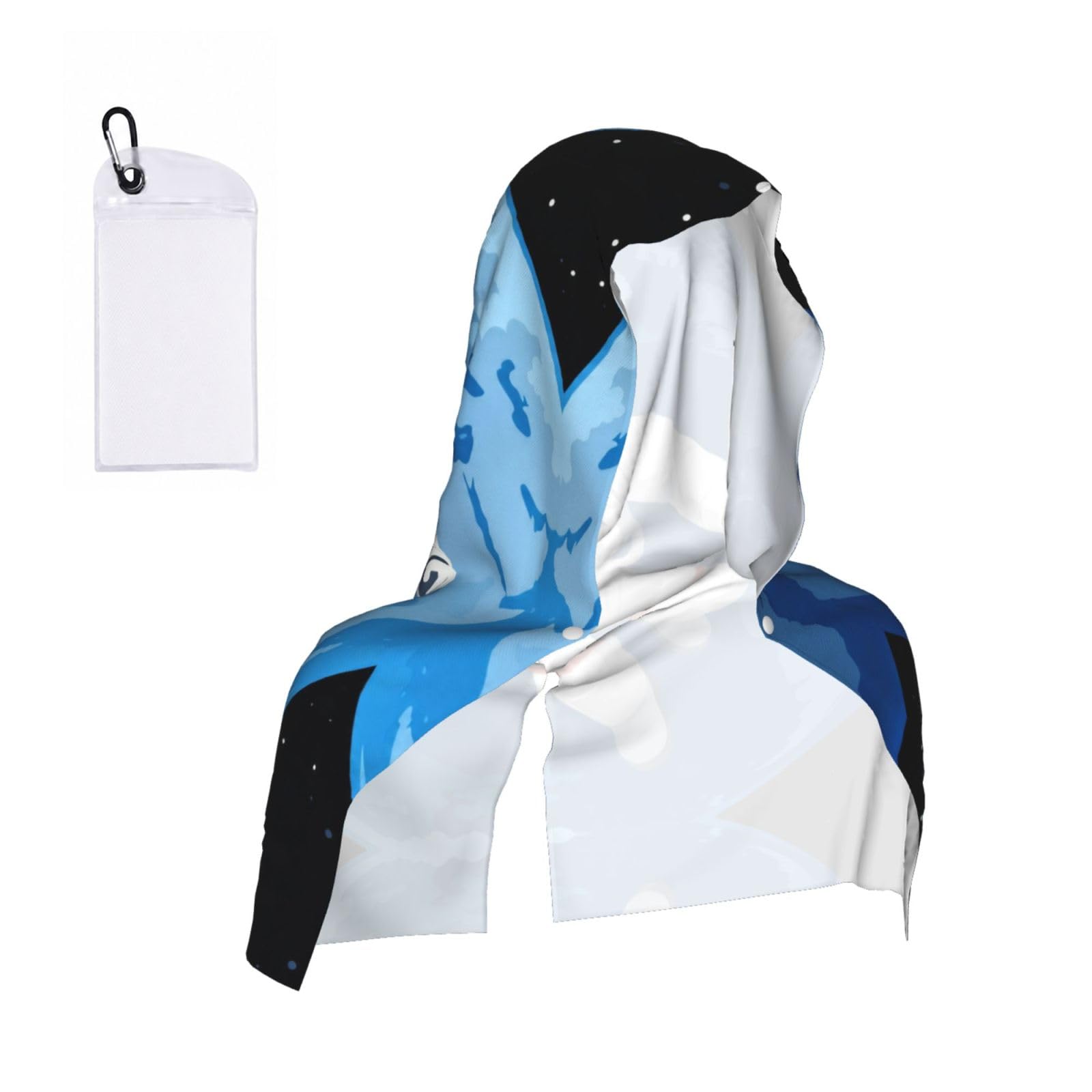 CNTDBU Astronaut Cooling Towel Hooded-Instant Chill Neck Cover for Sports, UV Cooling Rag for Running Gym
