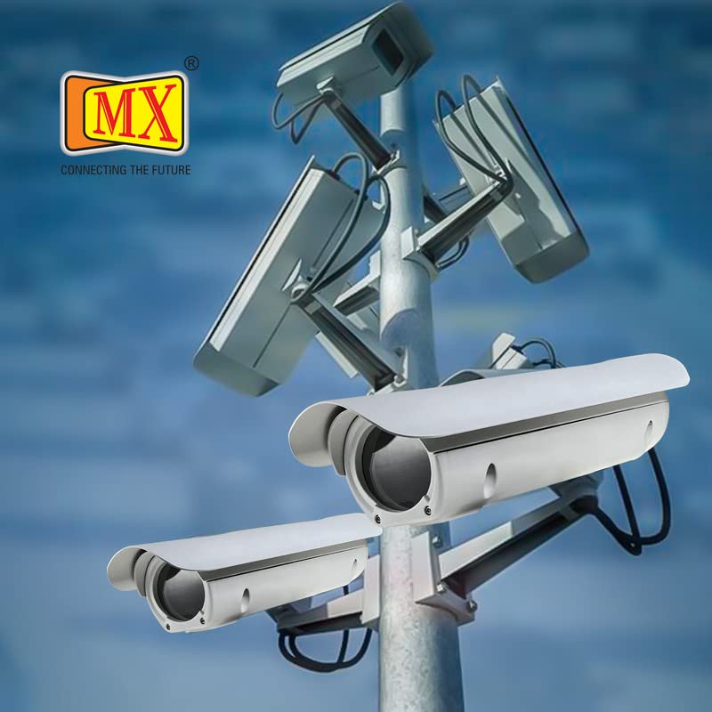 MX Outdoor WiFi CCTV Bullet Camera Housing with IP66 Weather Resistance Dust Cover Protection Ethernet Port - Made in India 1
