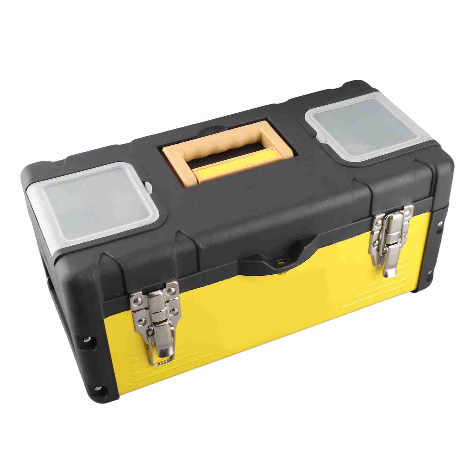 Haofy Technik Toolbox Organizer Skrzynka Narzędziowa Łatwe Przechowywanie Przenośna Plastikowa żelazna Walizka do Przechowywania do Naprawy, Montażu (SK-1159-19)