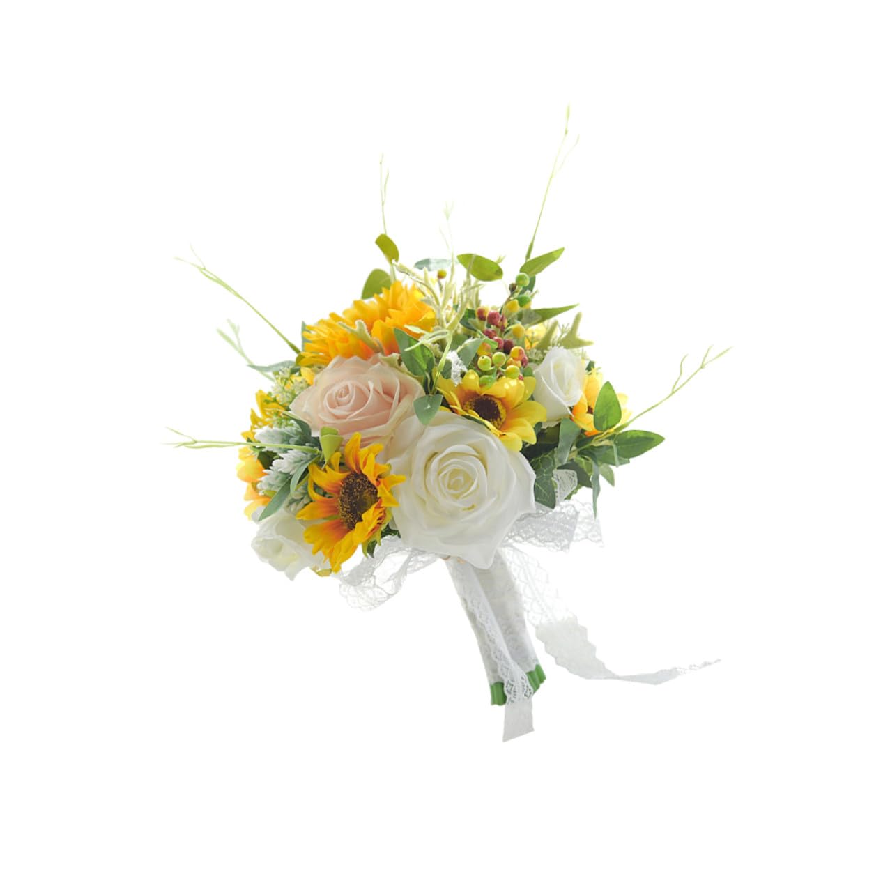 Künstlicher Sonnenblumen Brautstrauß aus Seide Langlebige Hochzeitsdekoration mit Zartem Design für Partys und Tanzveranstaltungen