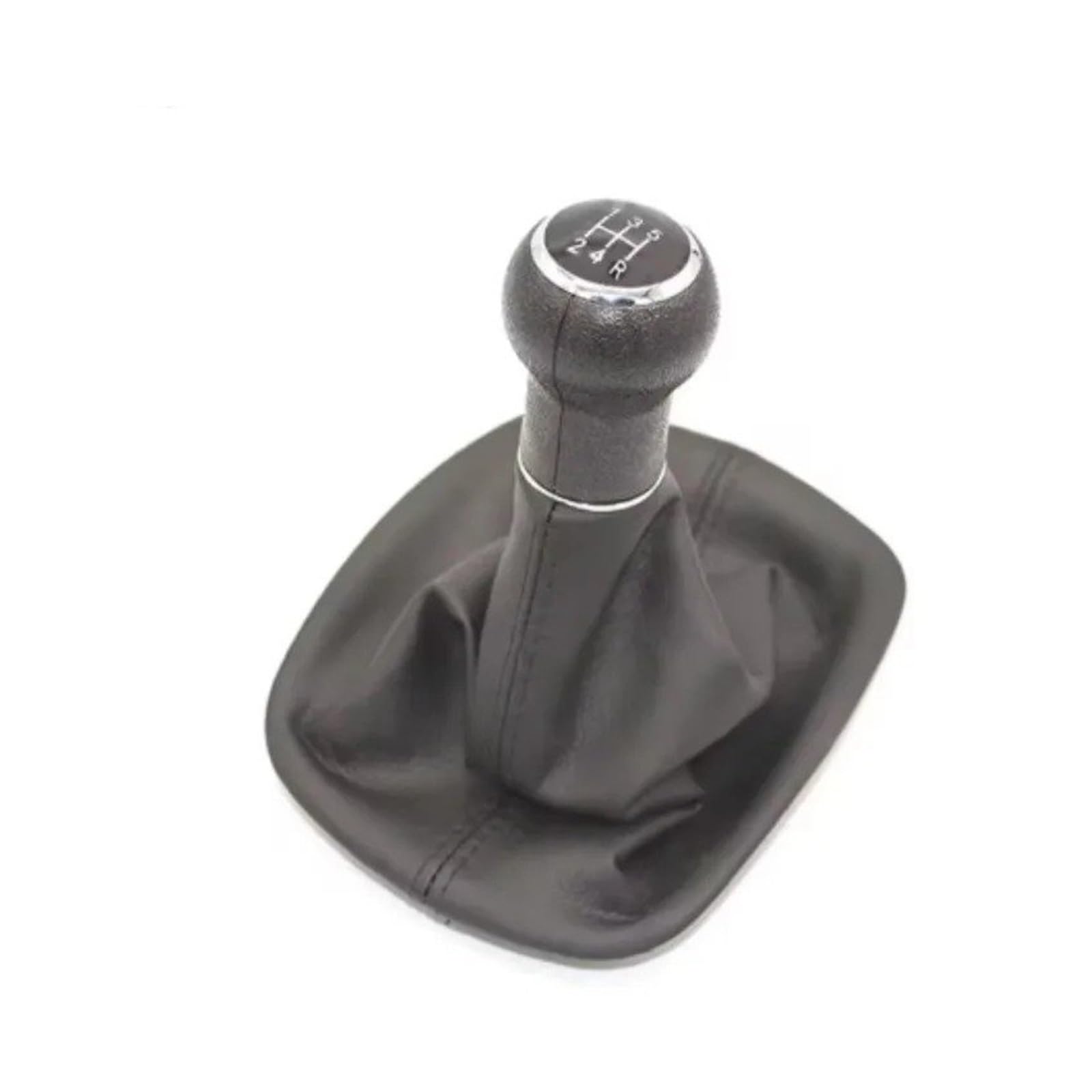 SAUANMNKTP Gearshift Knob for VW for Passat B5 5 6 Speed Gear Shift Knob Leather Gaiter Boot Cover(Black 5-Speed)