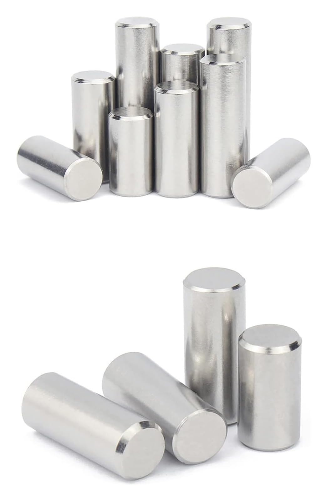 Pasadores de espiga y tornillos metálicos (50 unidades). Diámetro de 2,5 mm. Pasadores de soporte for estantes de acero inoxidable 304. Elementos de fijación metálicos for un posicionamiento preciso.