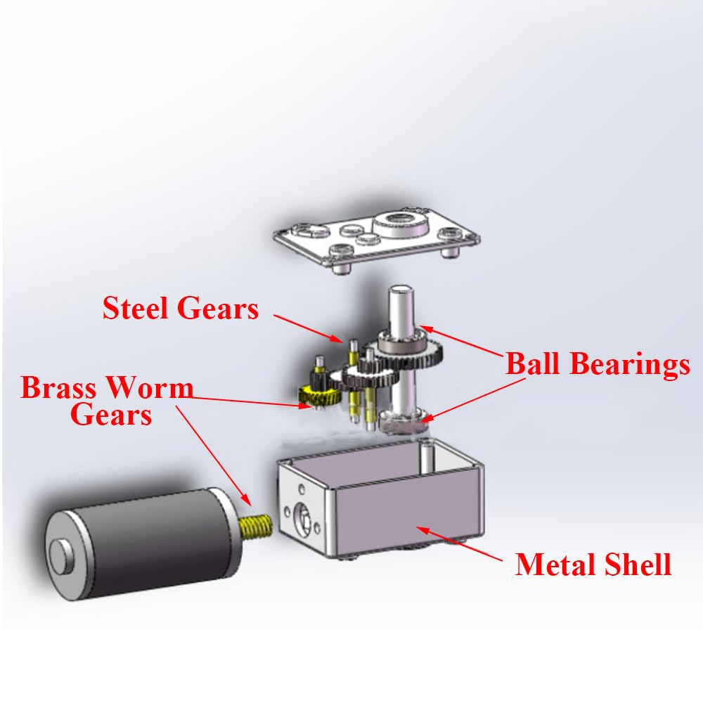 Motor de engranaje helicoidal 12 V 16 rpm 8 mm reductor eléctrico reversible