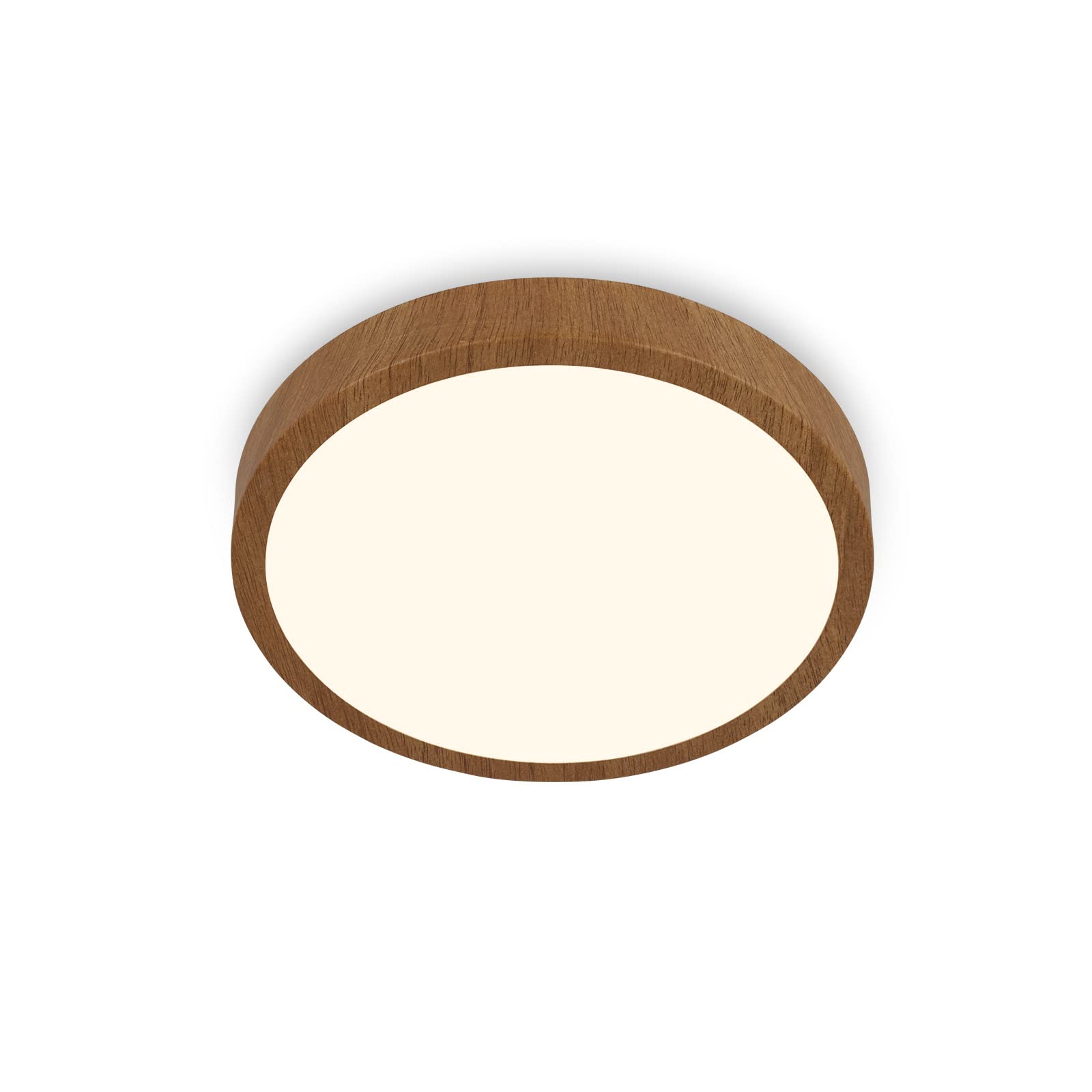 BRILONER Leuchten - Ceiling Light LED Ceiling Light Wood Warm White Light Surface-Mounted Light Wood Effect Diameter 280 x 40 mm