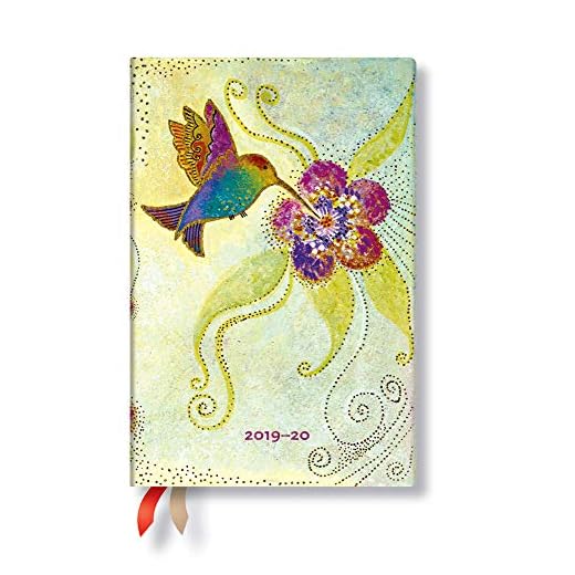 Paperblanks 18-månaders planer och kalender | juli 2019 – december 2020 | Kolibri | Vecka för vecka (horisontell) | Mini (140 x 95 mm)