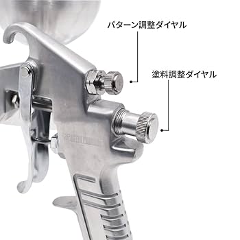 カップガン スプレーガン 重力式 ツノ付カップ付き セット 1セット