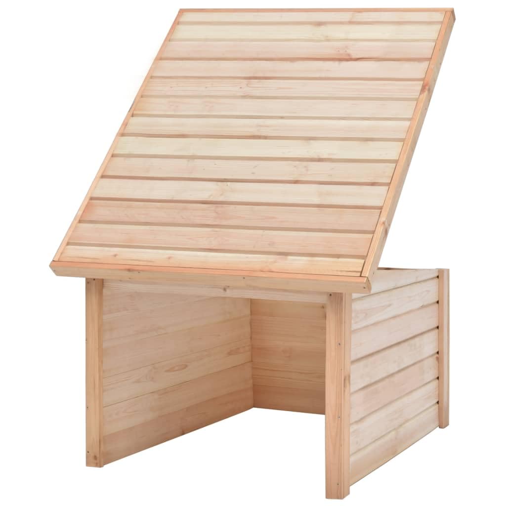 VidaXL Garage Pour Tondeuse à Gazon Robotique En Bois – 72 X 87 X 50 Cm – Bois De Chauffage Massif Et Contreplaqué – Rangement Extérieur Pour Aide Au Jardin