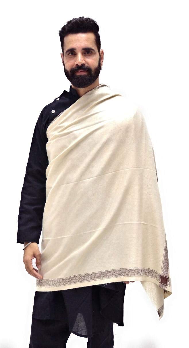 indian shawl Men’s Wool Blend Border Shawl/Lohi-picture-38