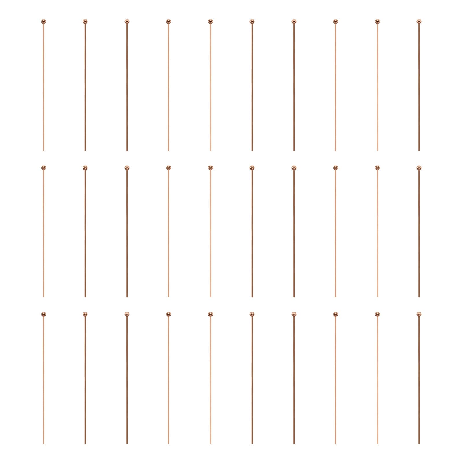 sourcing map 100pcs Ball Head Pins 1.97" 50mm Round Head Pins,Rose Gold